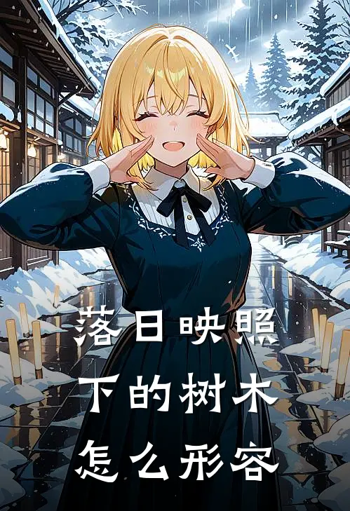 落日映照下的树木怎么形容